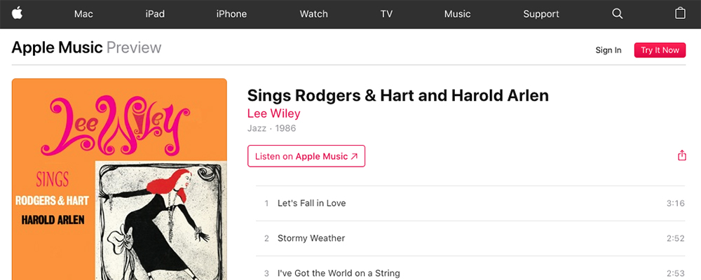 Harold Arlen iTunes